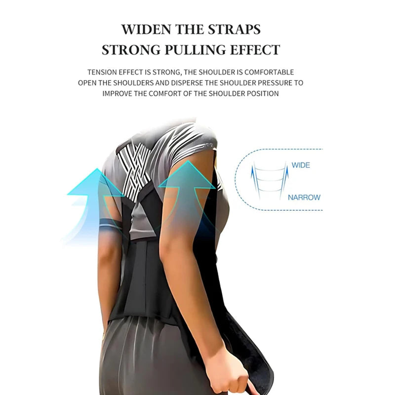 Correcteur de Posture – Ceinture de Soutien Dorsal Respirante pour Femmes, Hommes et Enfants | Ajustable et Confortable