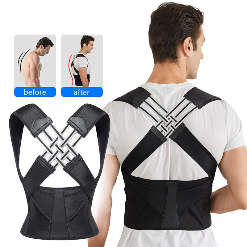 Correcteur de Posture – Ceinture de Soutien Dorsal Respirante pour Femmes, Hommes et Enfants | Ajustable et Confortable