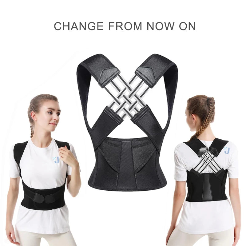 Correcteur de Posture – Ceinture de Soutien Dorsal Respirante pour Femmes, Hommes et Enfants | Ajustable et Confortable