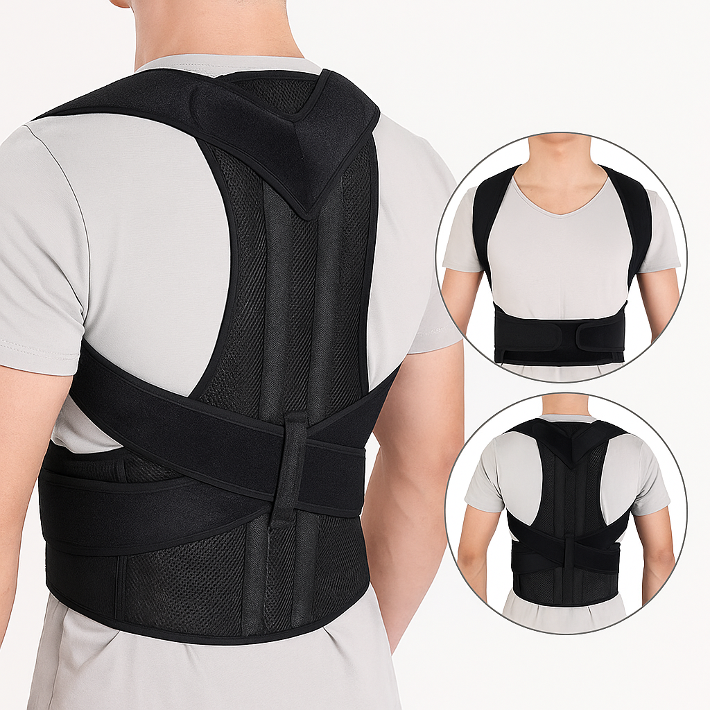 Correcteur de Posture – Ceinture de Soutien Dorsal Respirante pour Femmes, Hommes et Enfants | Ajustable et Confortable