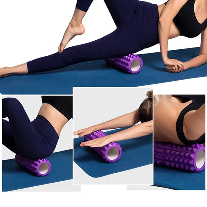 Rouleau de massage en mousse – colonne de yoga creuse pour fitness, massage musculaire, physiothérapie et rééducation sportive