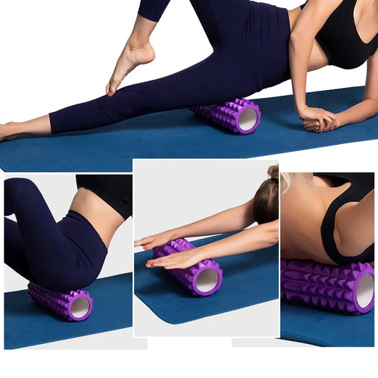 Rouleau de massage en mousse – colonne de yoga creuse pour fitness, massage musculaire, physiothérapie et rééducation sportive