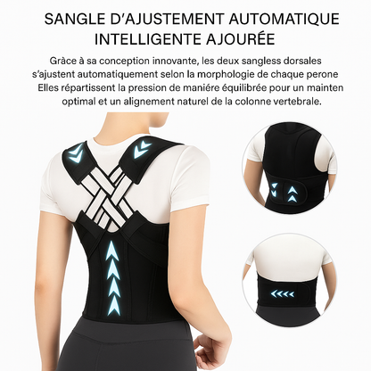 Correcteur de Posture – Ceinture de Soutien Dorsal Respirante pour Femmes, Hommes et Enfants | Ajustable et Confortable